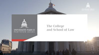 Vignette de la vidéo de présentation du Collège de droit en anglais